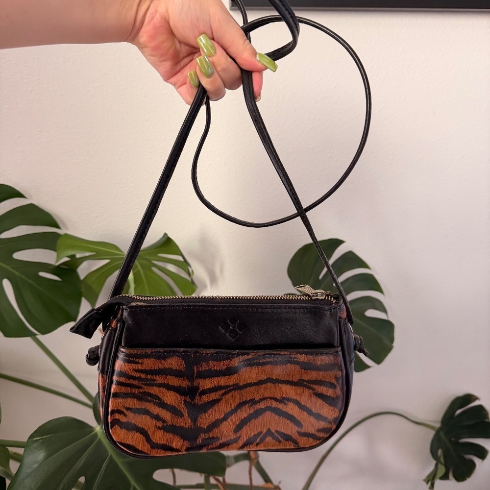 Patricia Nash Leather Tiger Print Crossbody